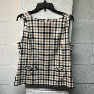 Ann Taylor Black and Brown Boxy Tank Top